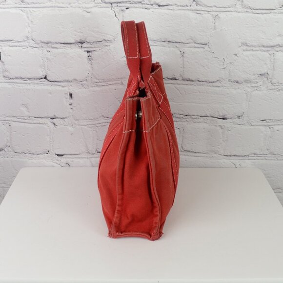 HERMES Vintage Small Red Canvas Fourre Tote - Project Bag - Picture 2 of 12